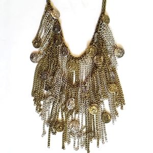 Two Tiered Multi-Chain Boho Necklace